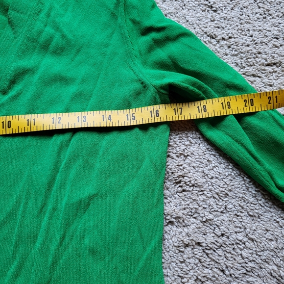 Green cardigan sweater - Picture 3 of 4